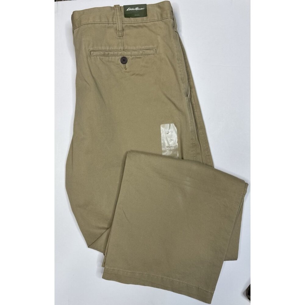 NWT Eddie Bauer Legend Wash Khaki Pants Mens 38x32 Classic‎ Cotton Chinos